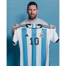 Camiseta adidas Argentina de local Messi 10 2 estrellas incl. Final MDT - NUEVA
