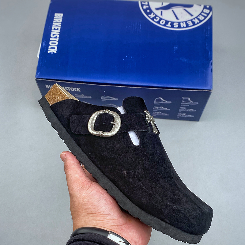 Sandalias Birkenstock × Chrome Hearts negro - Imagen 2