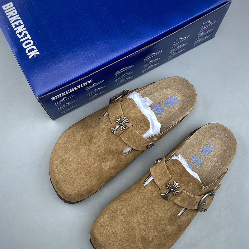 Sandalias Birkenstock × Chrome Hearts marrón - Imagen 4