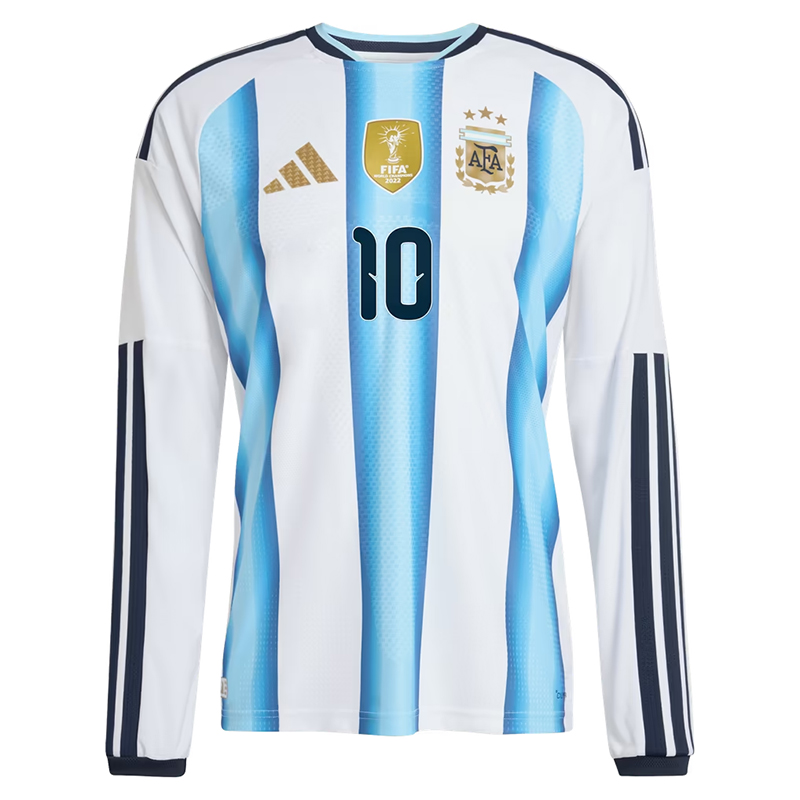 Camiseta auténtica de local de Argentina adidas 2026 - Manga larga con estampado de Messi 10 - Imagen 2